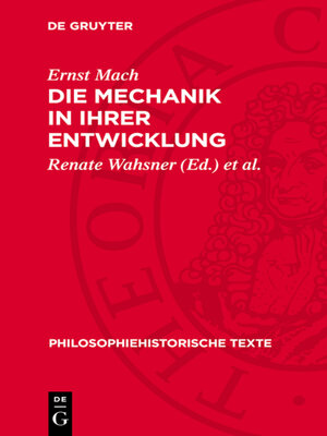 cover image of Die Mechanik ın ihrer Entwicklung
